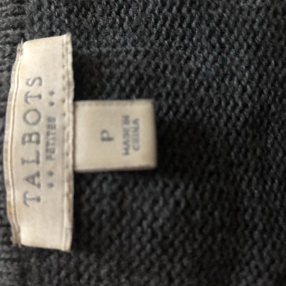 Talbots Petite Small Zip Up Sweater - Picture 2 of 2